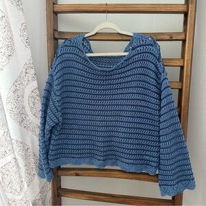 American Eagle Outfitters Blue Knit Sweater
